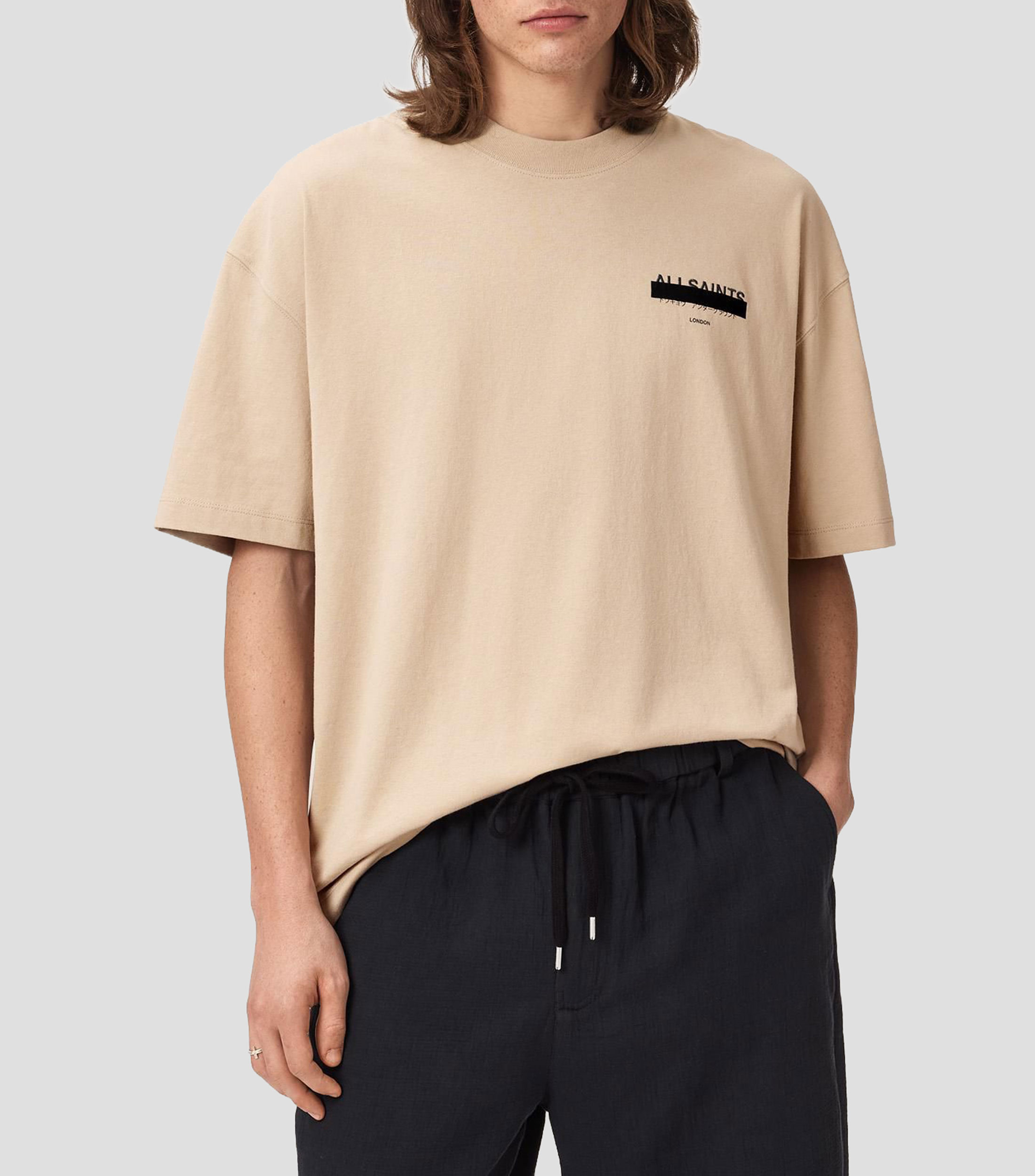 Playera cuello redondo manga corta estampada Hombre